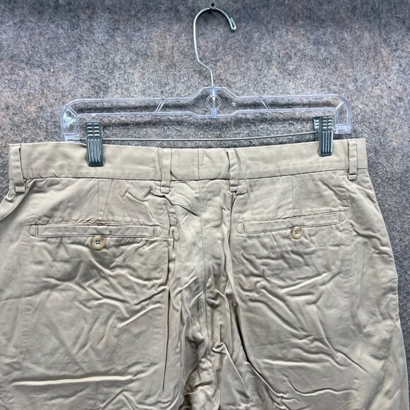 Vintage Polo Ralph Lauren Shorts Mens 34 Beige Chino Flat Front Tan Khaki Cotton - Picture 9 of 12